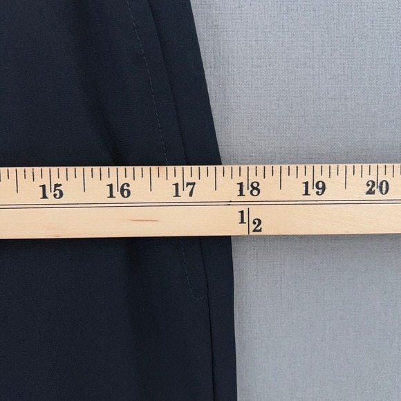 NILI LOTAN Silk Jogger Pants Womens 2 Dark Navy Tapered Pull On Track Drawstring - Picture 14 of 16